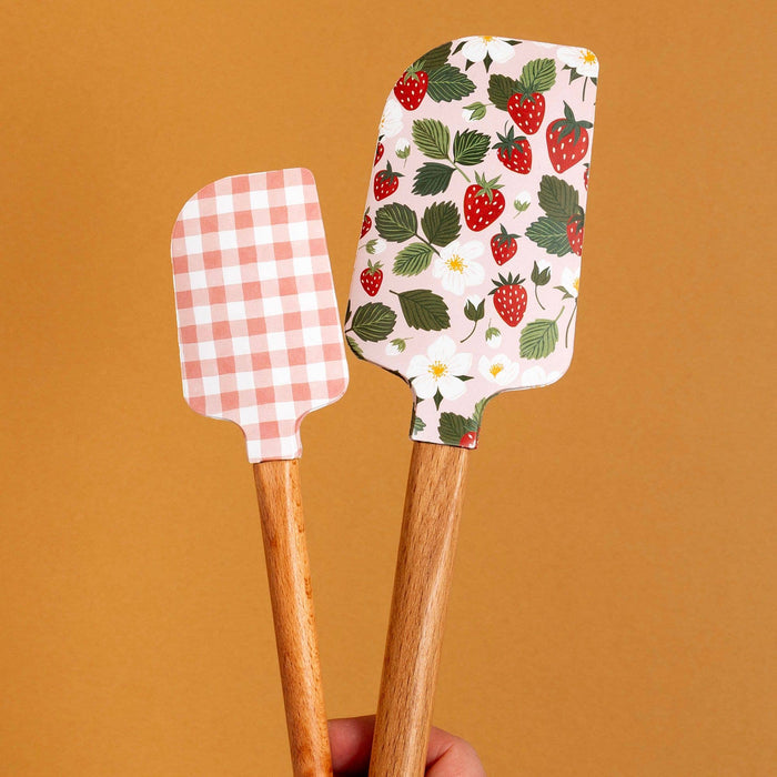 Paper Farm Press - Strawberry Patch Silicone Kitchen Spatulas - Set of 2