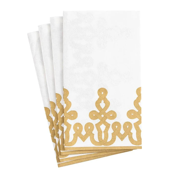 Paper Linen Dessin Passementerie Gold Guest Towels