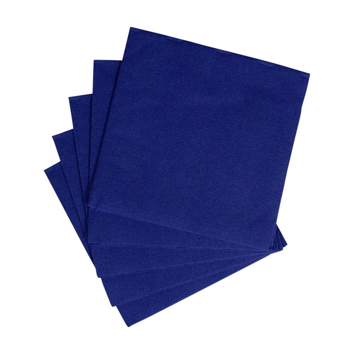 Paper Linen Navy Blue Cocktail Napkin