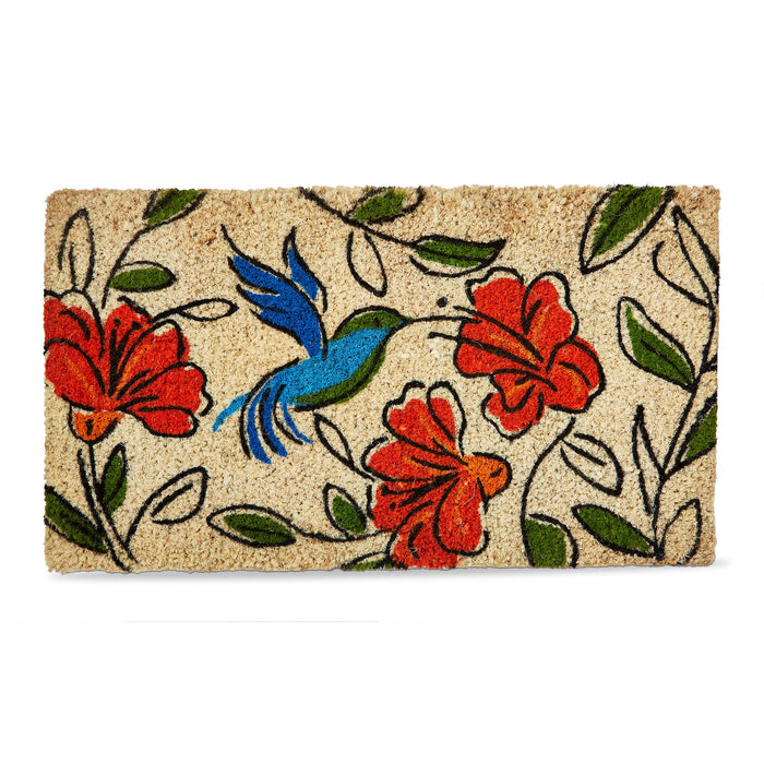 Sketched Hummingbird Coir Mat Multi Everyday