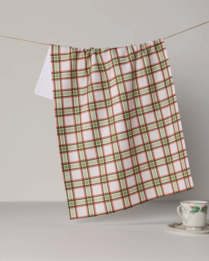 Stocking Plaid Tea Towel - Holiday 2026