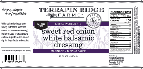 Terrapin Ridge Farms - Sweet Red Onion White Balsamic Dressing