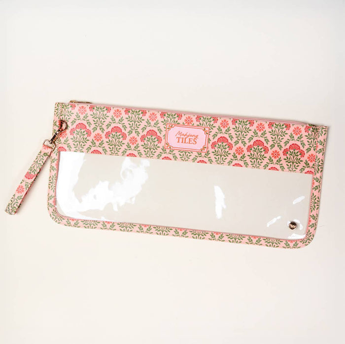 The Darling Effect - Mahjong Tile Keeper Pouch–Everbloom Dusty Rose