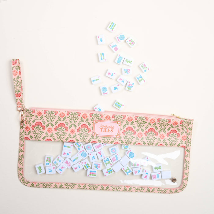 The Darling Effect - Mahjong Tile Keeper Pouch–Everbloom Dusty Rose