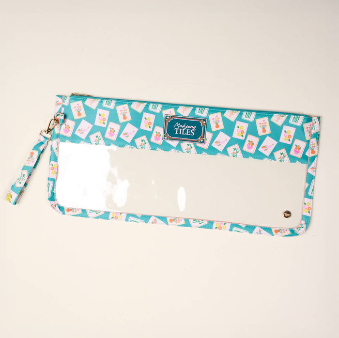 The Darling Effect - Mahjong Tile Keeper Pouch–It's Mahj Time Teal