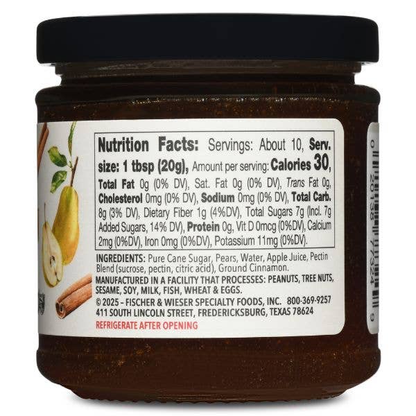 Toasted Cinnamon Pear Preserves - SEASONAL