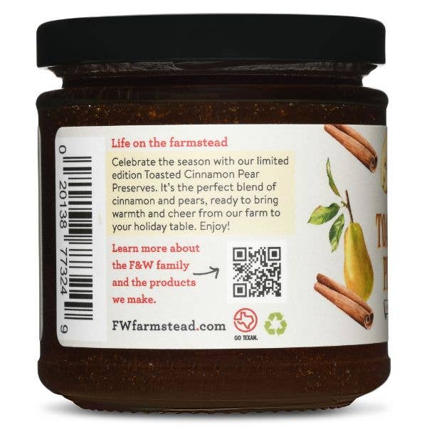 Toasted Cinnamon Pear Preserves - SEASONAL