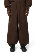 Wool Knit Cuff Pant in Chestnut Grain