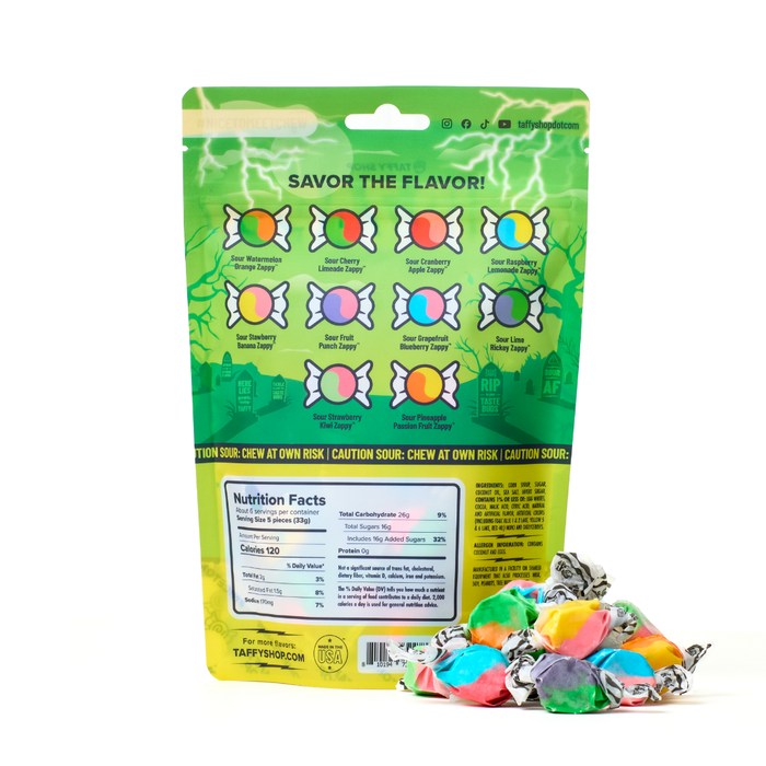 Zappy Cat SOUR Salt Water Taffy Bag (7oz)
