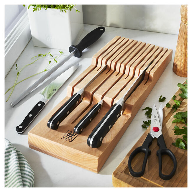 Zwilling Beechwood In-Drawer Knife Organizer
